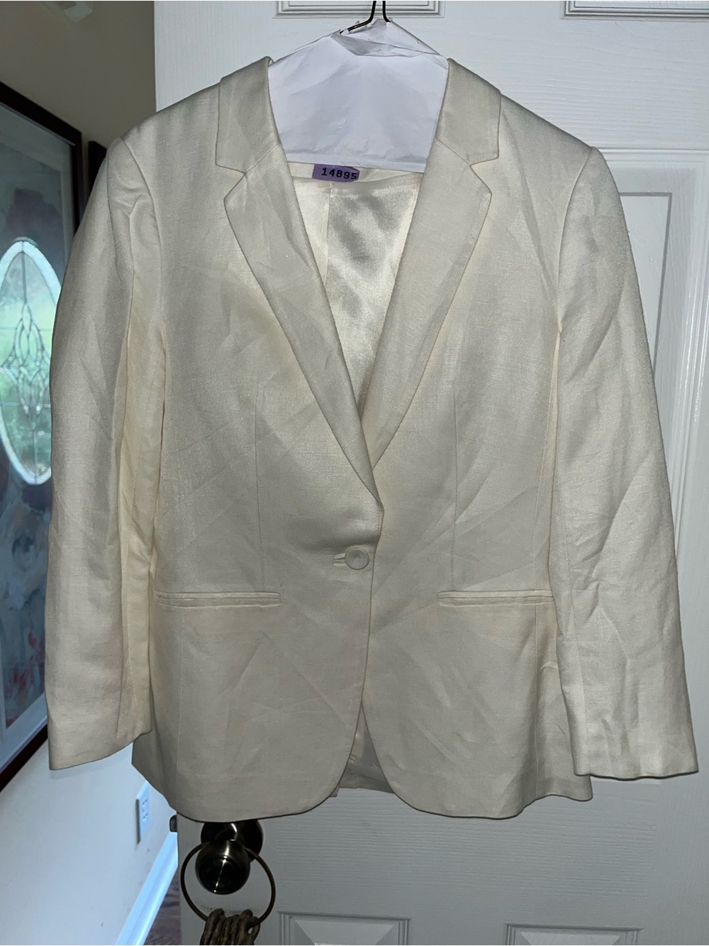 H&M Ivory Single-Button Women's Blazer